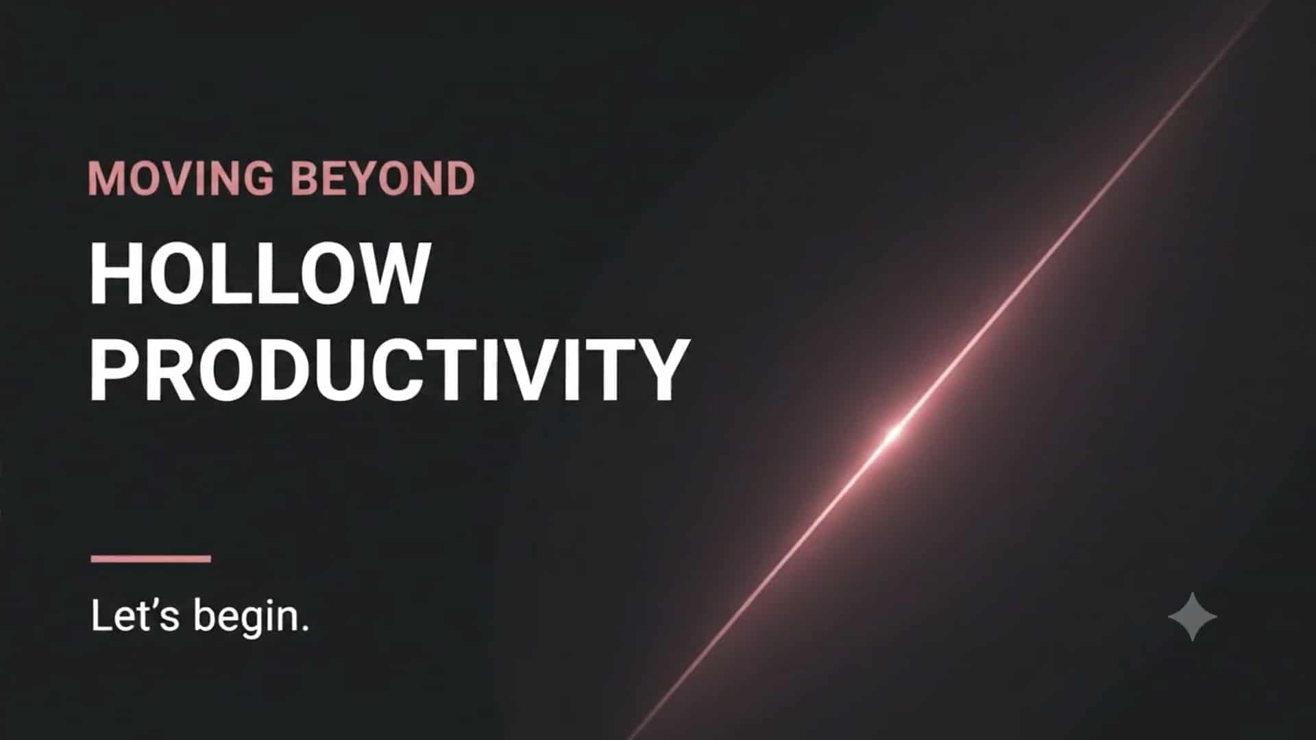 Moving Beyond Hollow Productivity